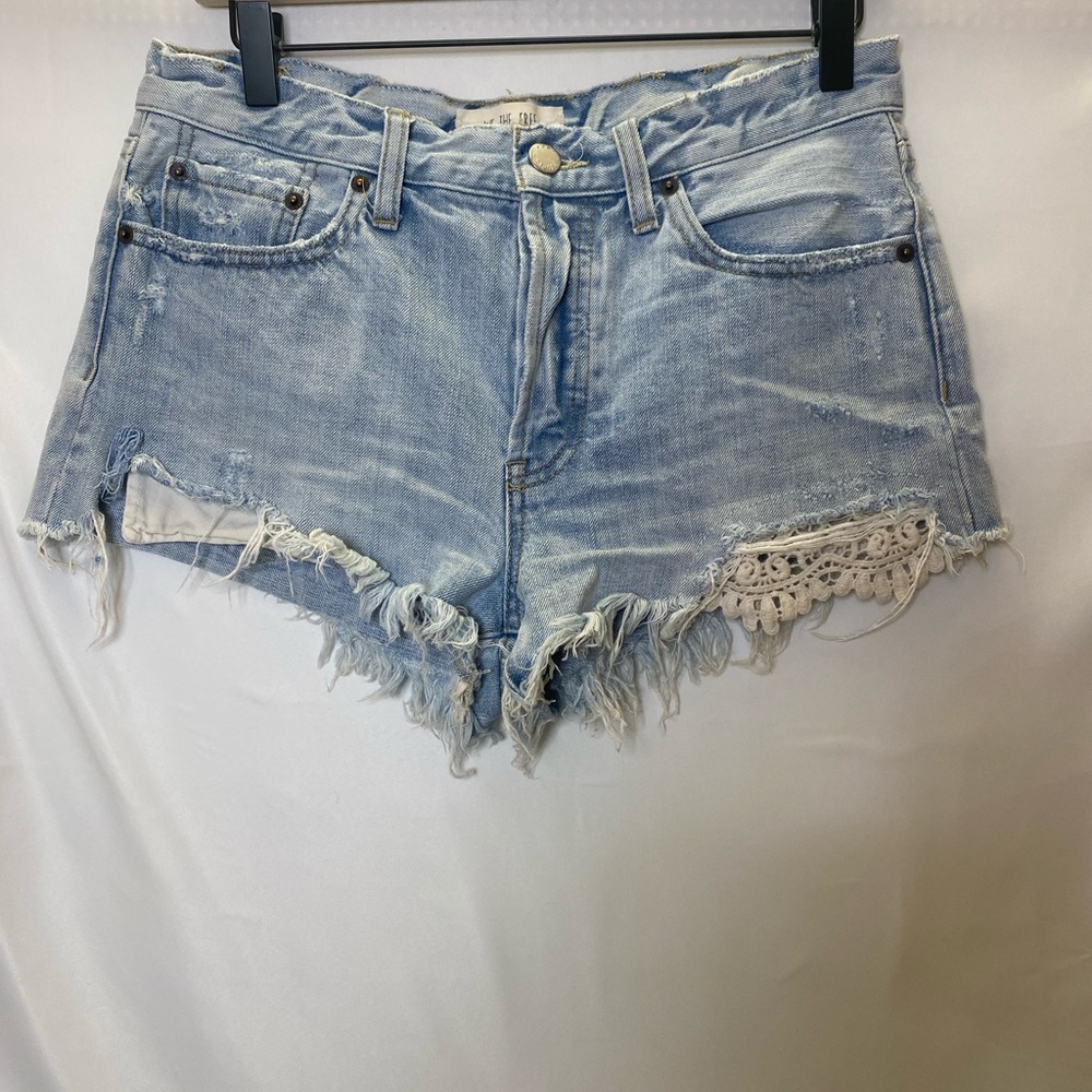 We the free high waist  button fly denim shorts